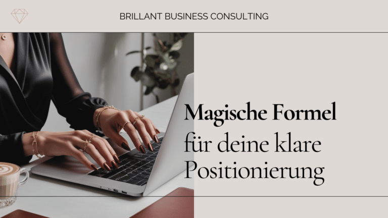 Online-Business-Blog Cover: Magische Formel für-deine klare Positionierung